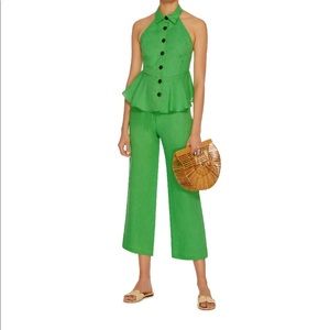 Mara Hoffman Kelly green linen top/pants. NWT!